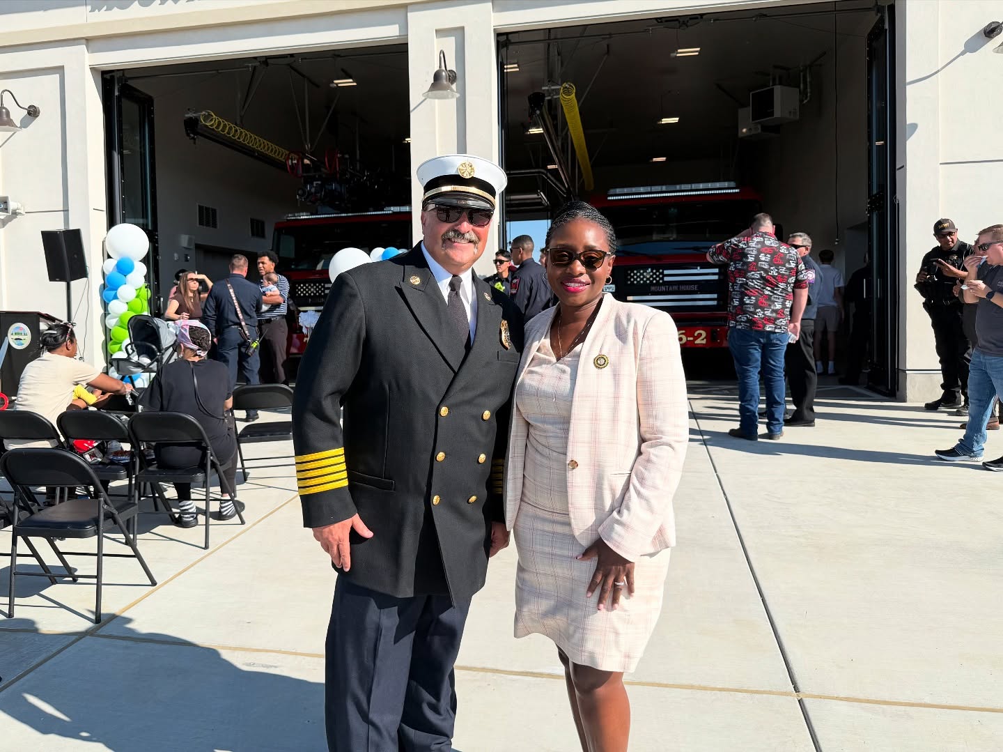 Assemblymember Rhodesia Ransom attending the Mountain House Fire Station No. 2 Grand Opening