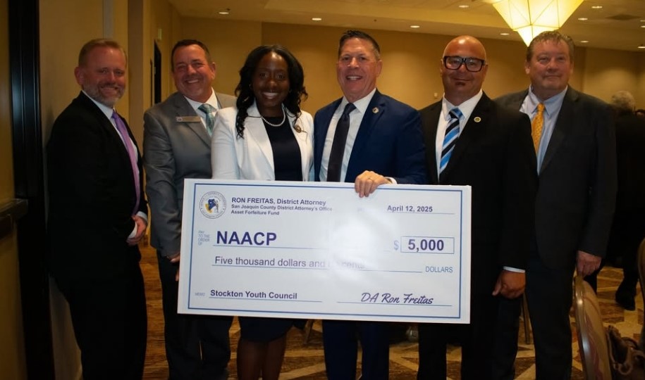 Assemblymember Rhodesia Ransom and San Joaquin County leaders.