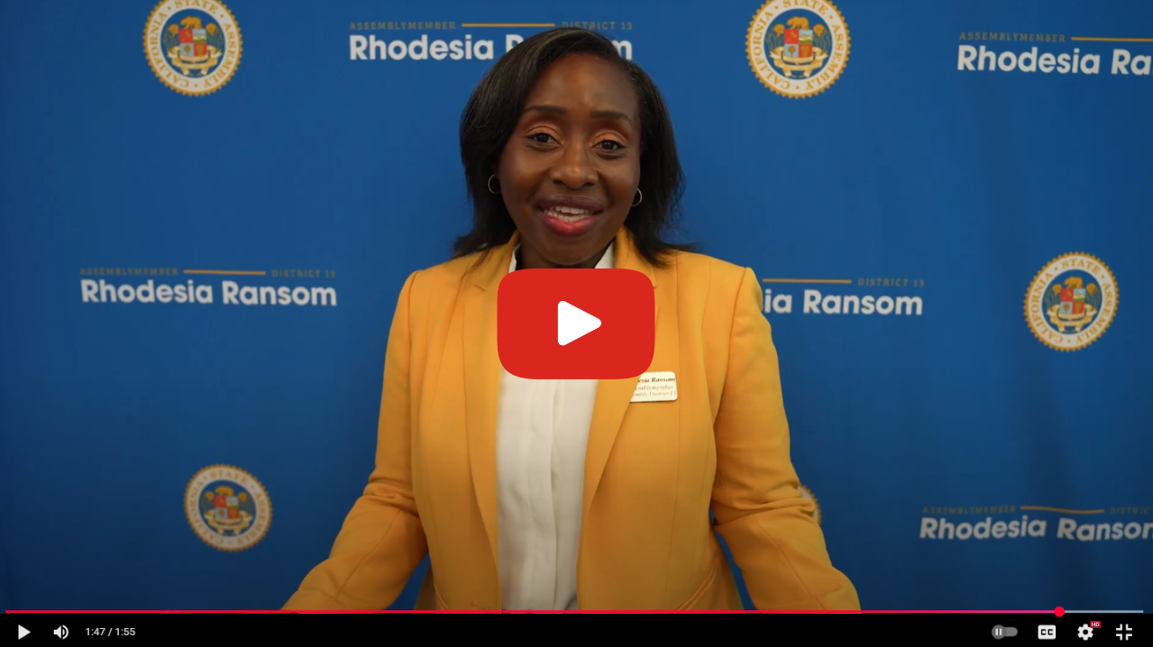 [Photo 2] Assemblymember Rhodesia Ransom delivering remarks during her recap video of the state of healthcare Summit in Assembly District 13. 
