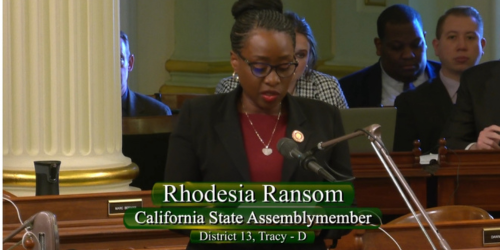 Assemblymember Ransom Speaking during legislative floor session.