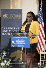 Assemblymember Ransom delivers speech at the California Legislative Black Caucus's MLK Brunch Reception