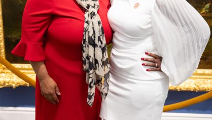 Assemblymember Rhodesia Ransom with attendees
