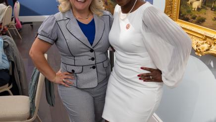 Assemblymember Rhodesia Ransom and event attendee