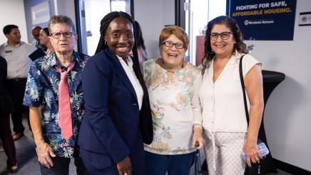 Community members from Stockton, Tracy, and Mountain House meeting with Assemblymember Rhodesia Ransom during Open House