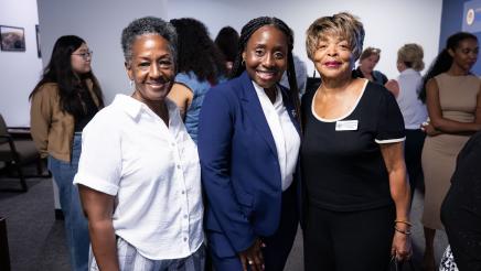 Community members from Stockton, Tracy, and Mountain House meeting with Assemblymember Rhodesia Ransom during Open House
