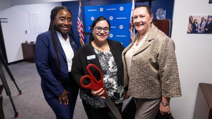 Community members from Stockton, Tracy, and Mountain House meeting with Assemblymember Rhodesia Ransom during Open House