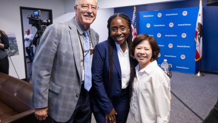 Community members from Stockton, Tracy, and Mountain House meeting with Assemblymember Rhodesia Ransom during Open House