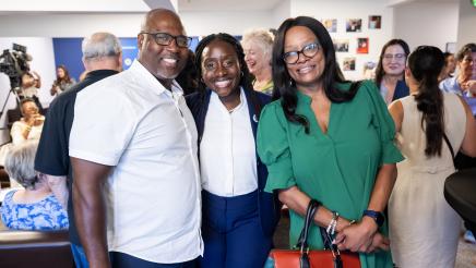 Community members from Stockton, Tracy, and Mountain House meeting with Assemblymember Rhodesia Ransom during Open House