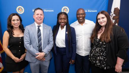 Assemblymember Rhodesia Ransom connecting with constituents at her district office Open House in San Joaquin County